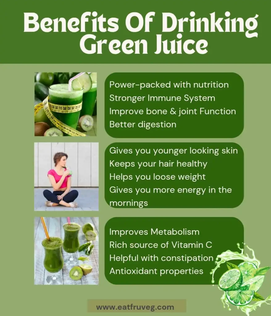 In this Info graph you see benefits of Green Juice