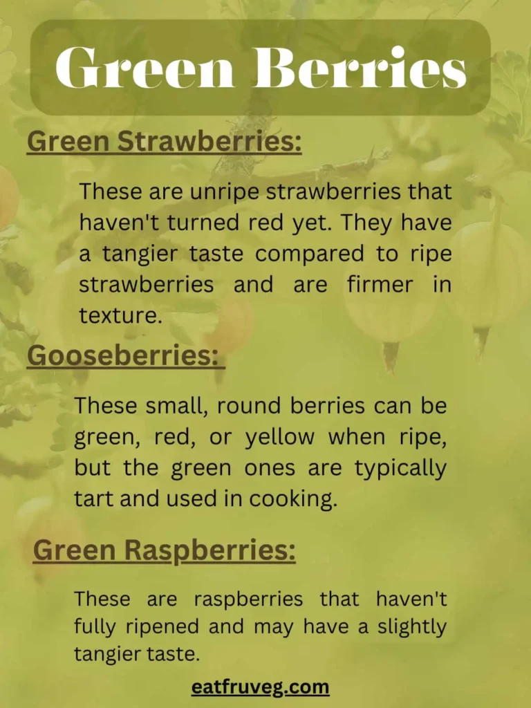 Info Graph shows you different types of green berries