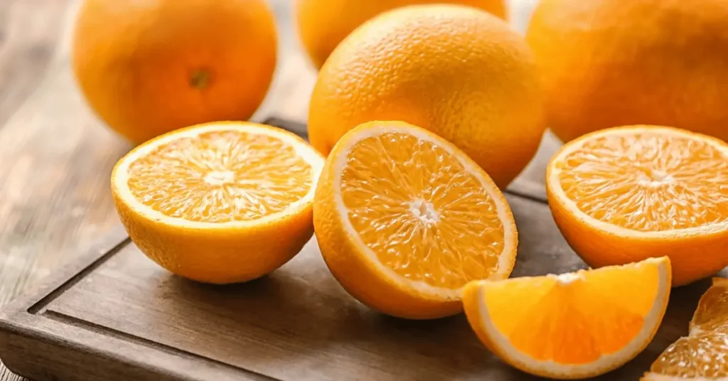 Oranges ( high in vitamin C)