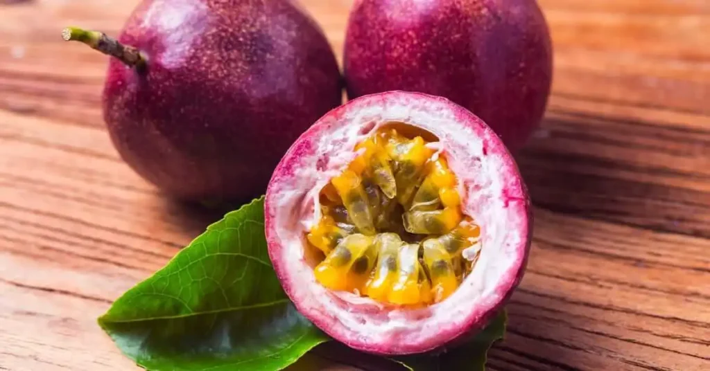 Red or purplish passion fruit