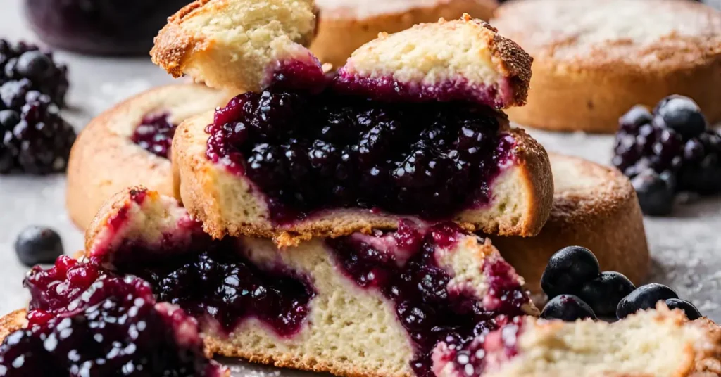 Boysenberry jam in Baked bread